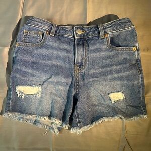 Cat & Jack Blue Denim Shorts with Frayed Hem